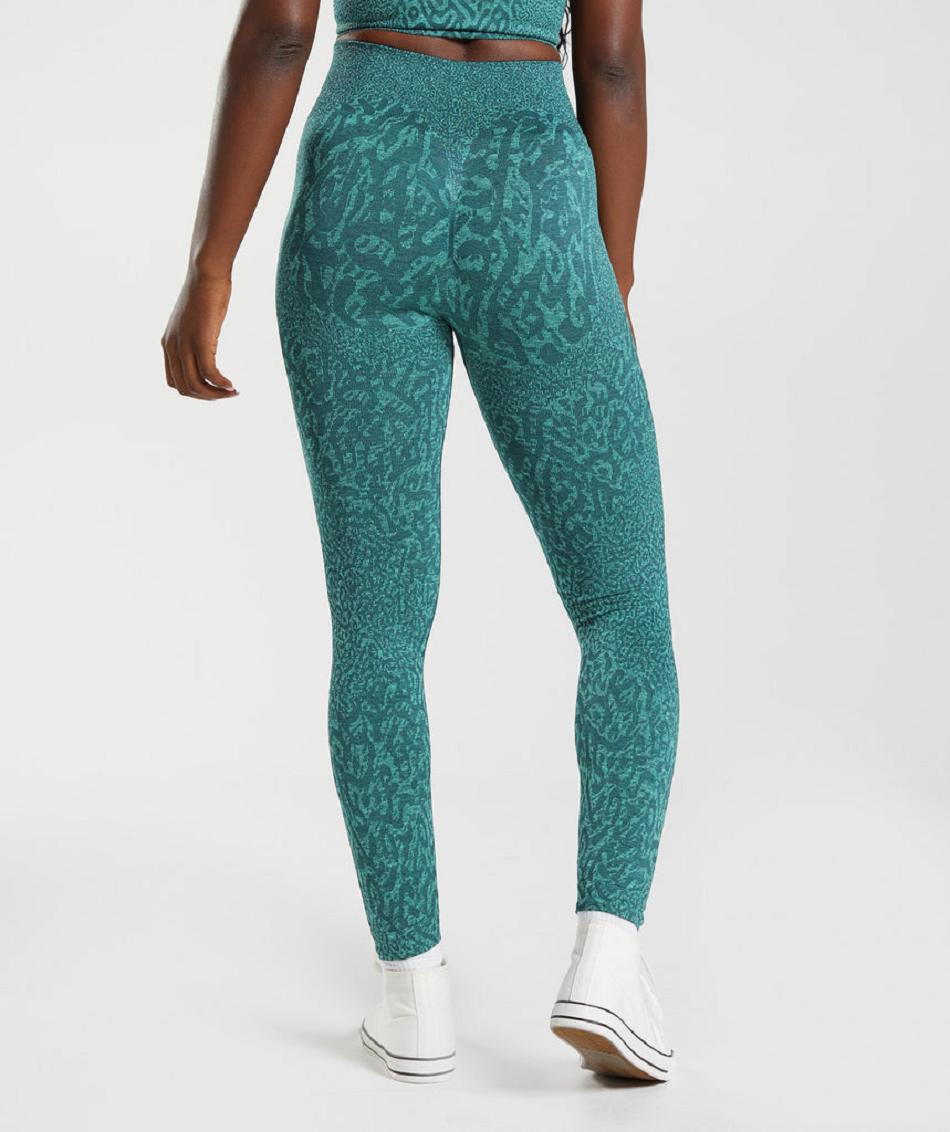 Leggins Gymshark Adapt Animal Seamless Mujer Turquesa | CO 2855SGL